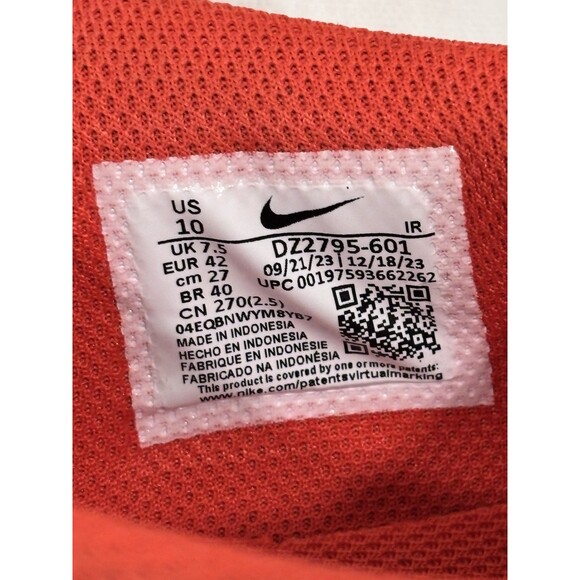 Nike Cortez Red White Nylon Suede Sneakers Women’s 10 D22795-601 Classic Retro - Picture 8 of 11